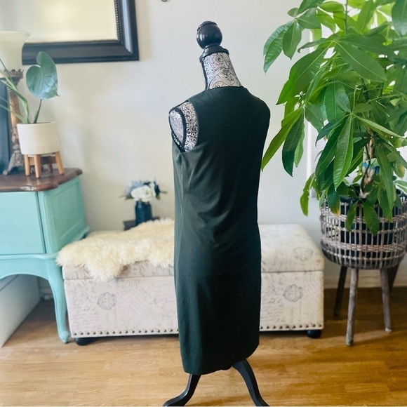 Elie Tahari Isolde Sleeveless Draped Dress in Camouflage Olive Green, Size XS - Picture 8 of 14